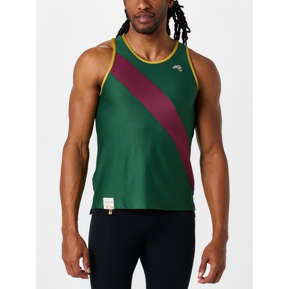 Tracksmith Other - Tracksmith Van Cortlandt Singlet Mens Green Maroon Sash Running Tank Top